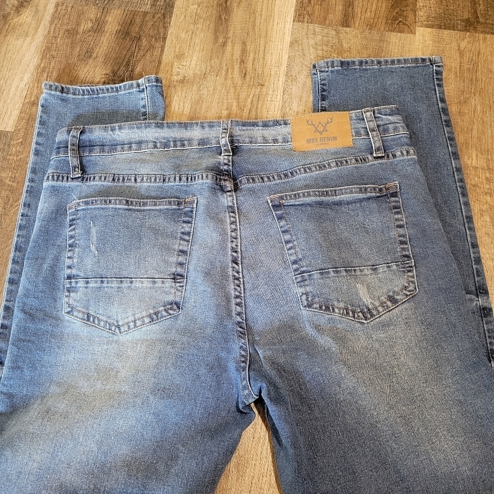 MBX DENIM Men's Blue Jeans - Picture 9 of 15